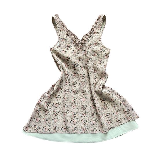 90s y2k express floral baby doll ruffled dress - Picture 2 of 8